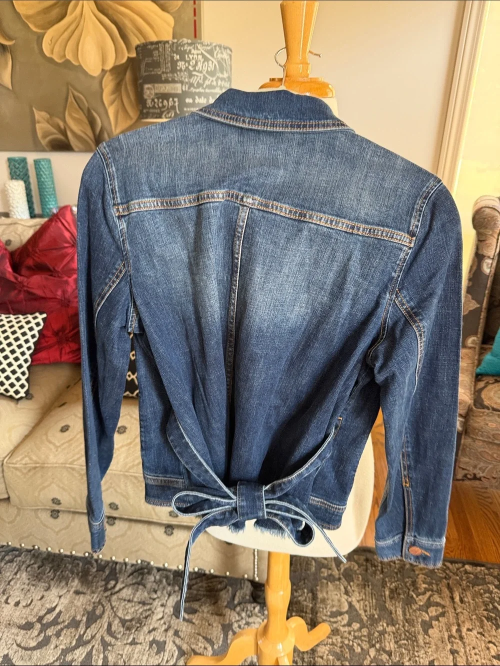 CAbi Blue Denim Button-Front Jean Jacket Dylan jacket